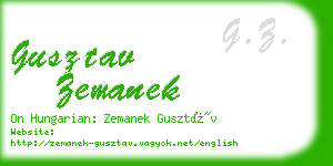 gusztav zemanek business card